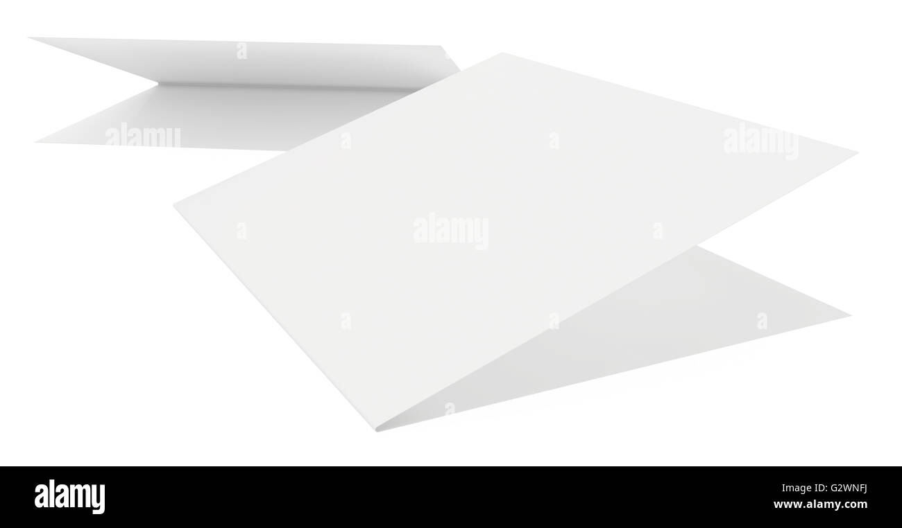 Des feuilles de papier blanc sur un fond blanc Banque D'Images
