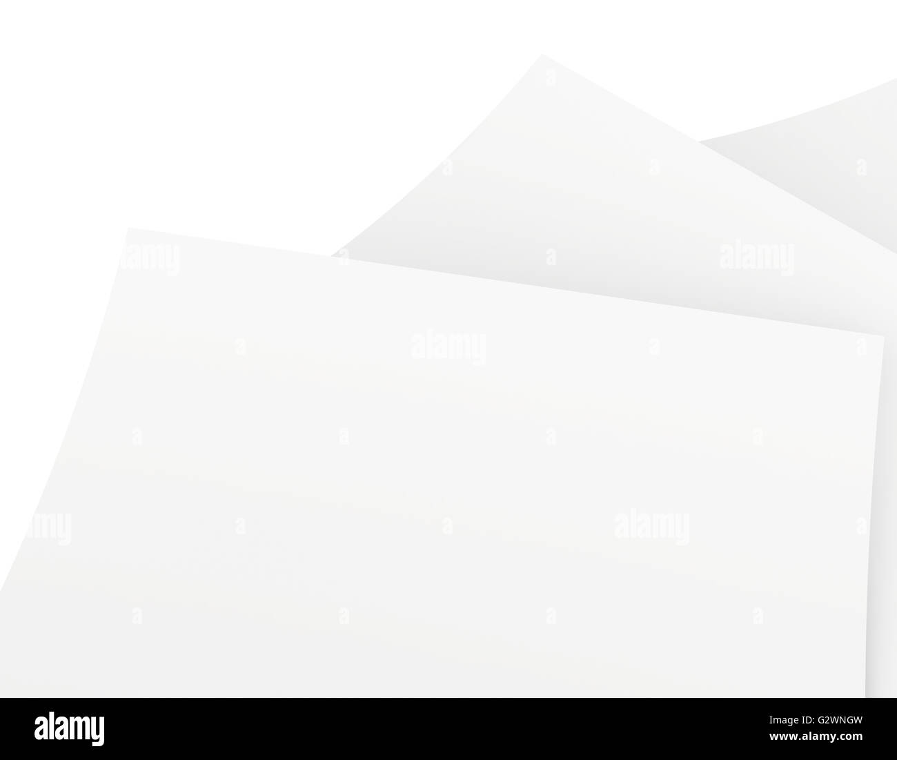Des feuilles de papier blanc vierge empilés dans l'ordre Banque D'Images