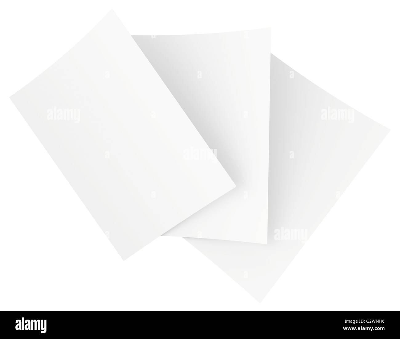 Des feuilles de papier blanc vierge empilés dans l'ordre Banque D'Images