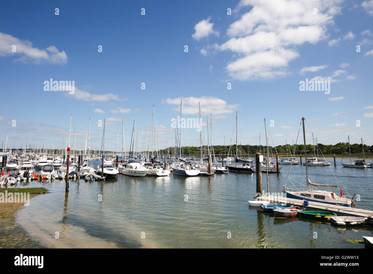 Hamble River Hamble, le riz, le Hampshire, au Royaume-Uni Banque D'Images