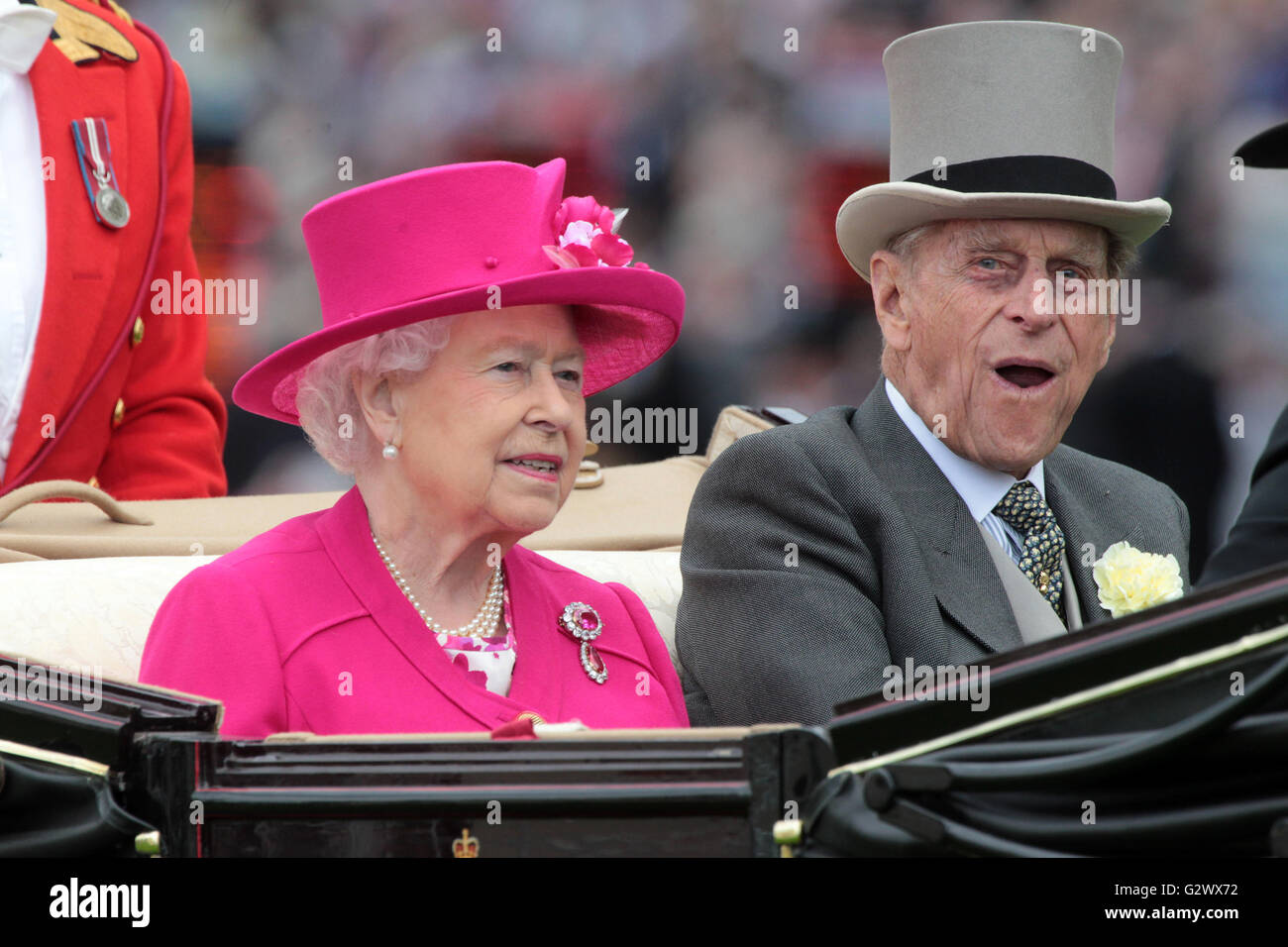 16 06 15 L Ascot Berkshire Grossbritannien La Reine Elizabeth Ii Reine De Grande Bretagne Et D Irlande Et Son Mari Le Prince Philip 00sd702caroex Jpg Pas A Vendre Dans La Region De G E R M A N Y