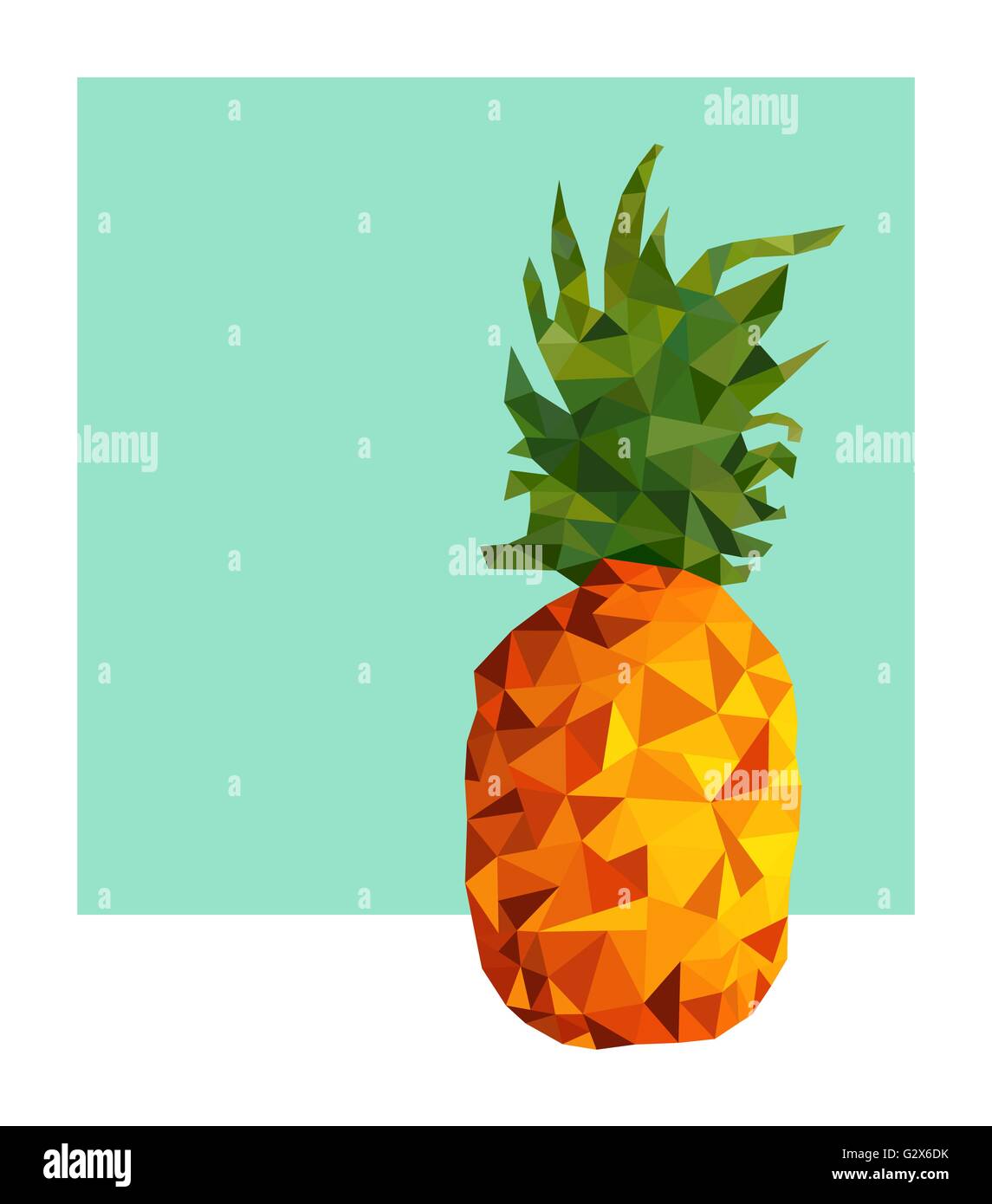 L'été coloré concept illustration de fruits ananas en conception basse moderne style poly avec triangle géométrique des formes. EPS10 Illustration de Vecteur