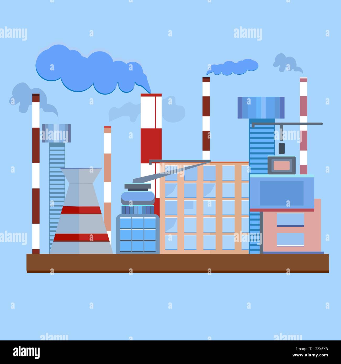 L'architecture des plantes fumée tubes Illustration de Vecteur