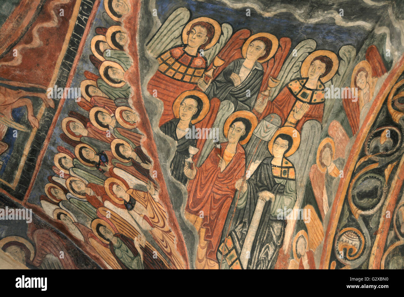 Fresco, la Basilique Saint Julien, Brioude, Auvergne, France Banque D'Images