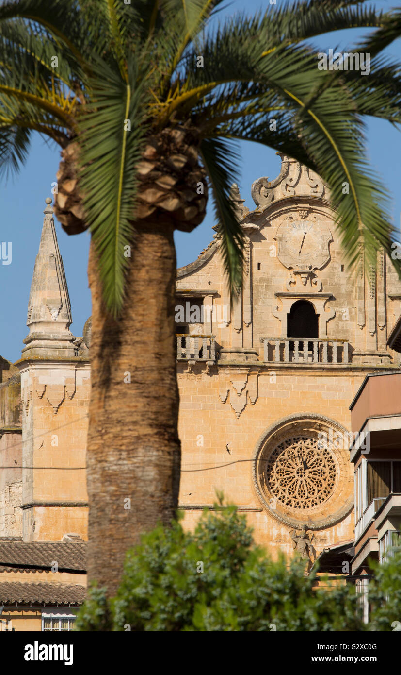 Église paroissiale de Sant Miquel, Felantix, Mallorca, Majorque, Îles Baléares, Espagne Banque D'Images