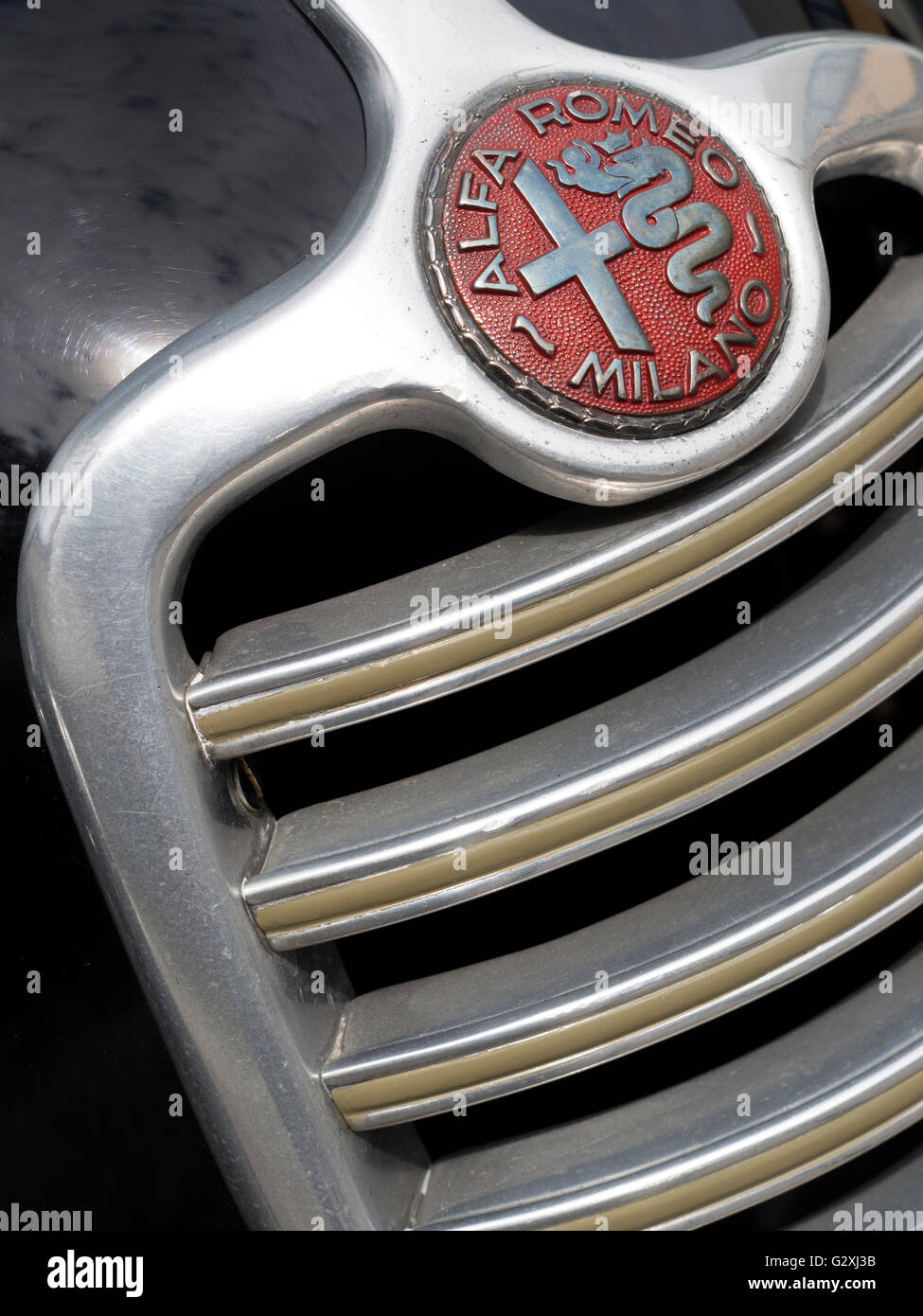 Alfa Romeo 6C Freccia D'Oro 1948 badge radiateur Sport Banque D'Images