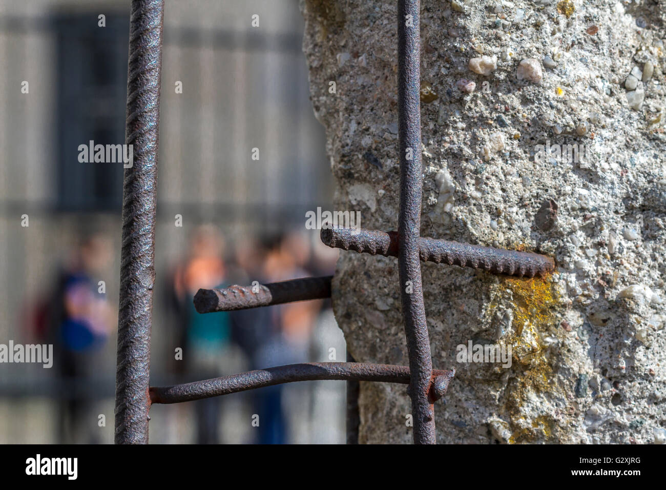 Vestiges du mur de Berlin , Berlin , Allemagne Banque D'Images