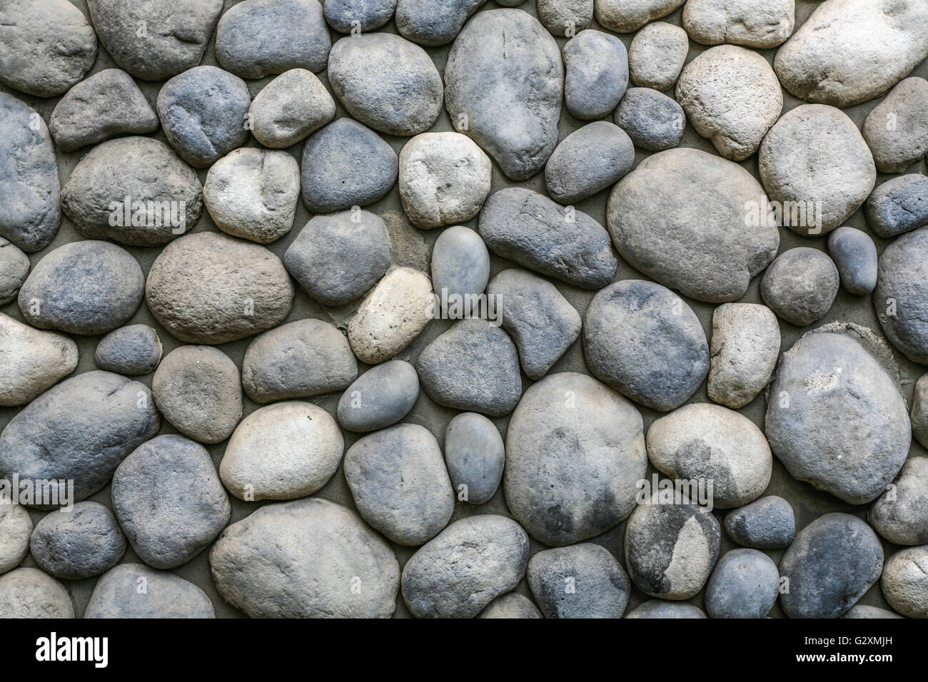 Cobble-stone dans le ciment Banque D'Images