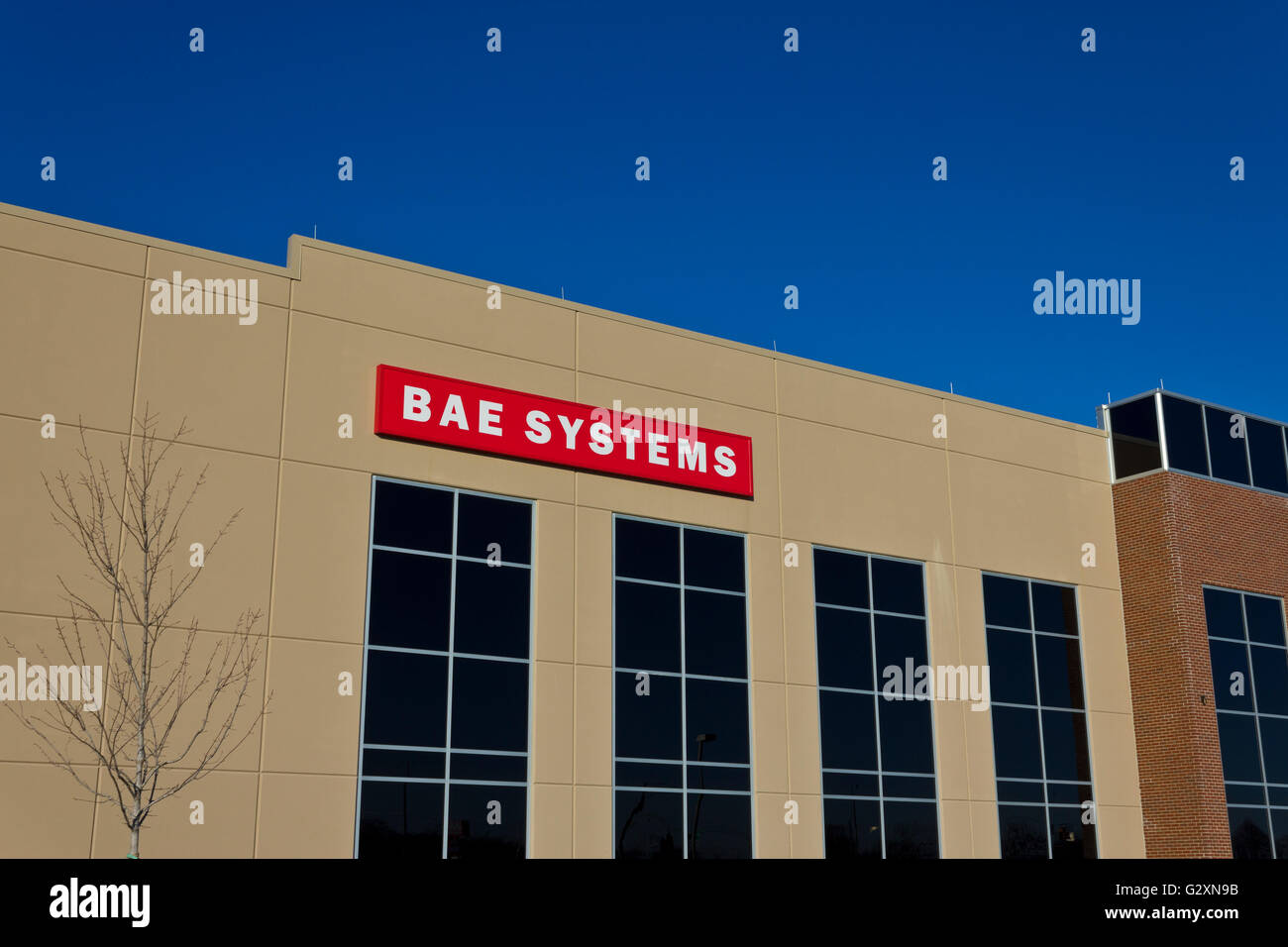 Ft. Wayne, DANS - Circa Décembre 2015 : BAE Systems Installation de fabrication. BAE fournit des solutions de pointe en aérospatiale JE Banque D'Images
