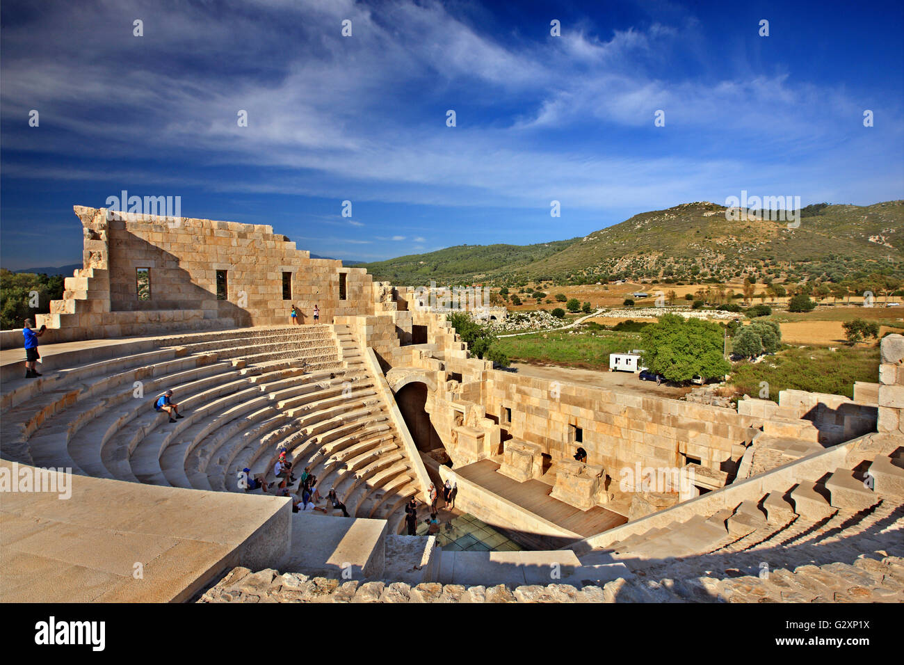 La salle de l'Assemblée ('Vouleuterion') de la Ligue Lycienne antique à Patara, Lycie, Antalya province, Turkey Banque D'Images