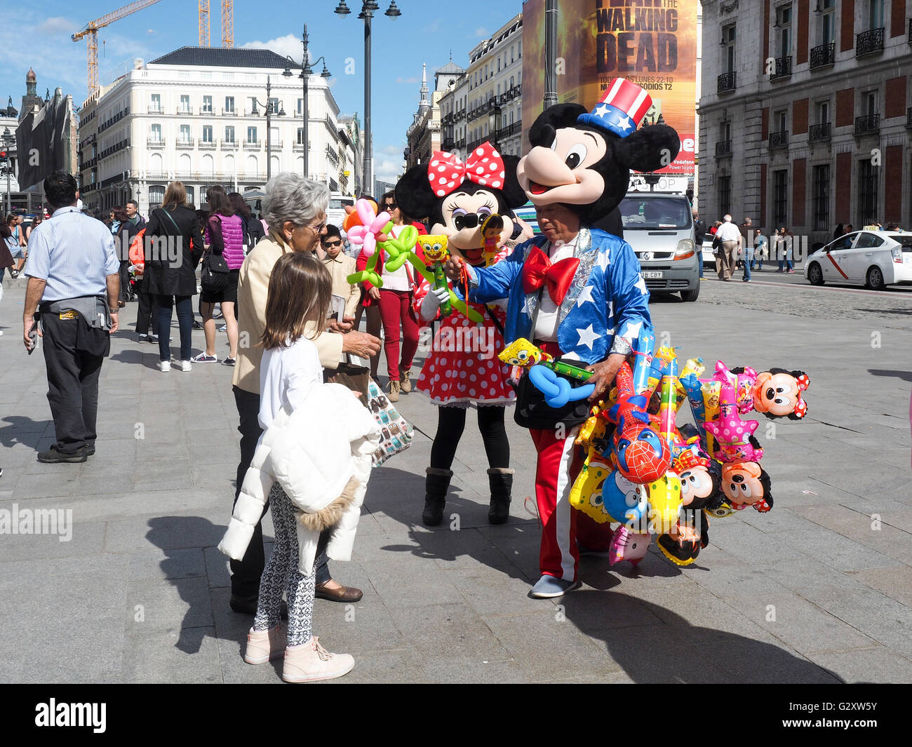 Artiste de rue, Madrid, Espagne Banque D'Images