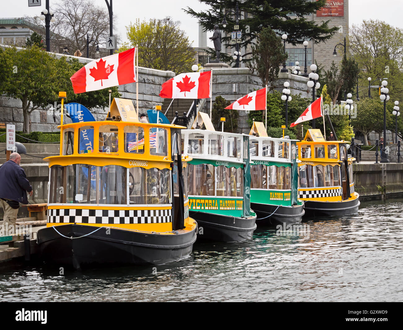 Victoria Harbour Ferries et bateaux-taxis, British Columbia, Canada Banque D'Images