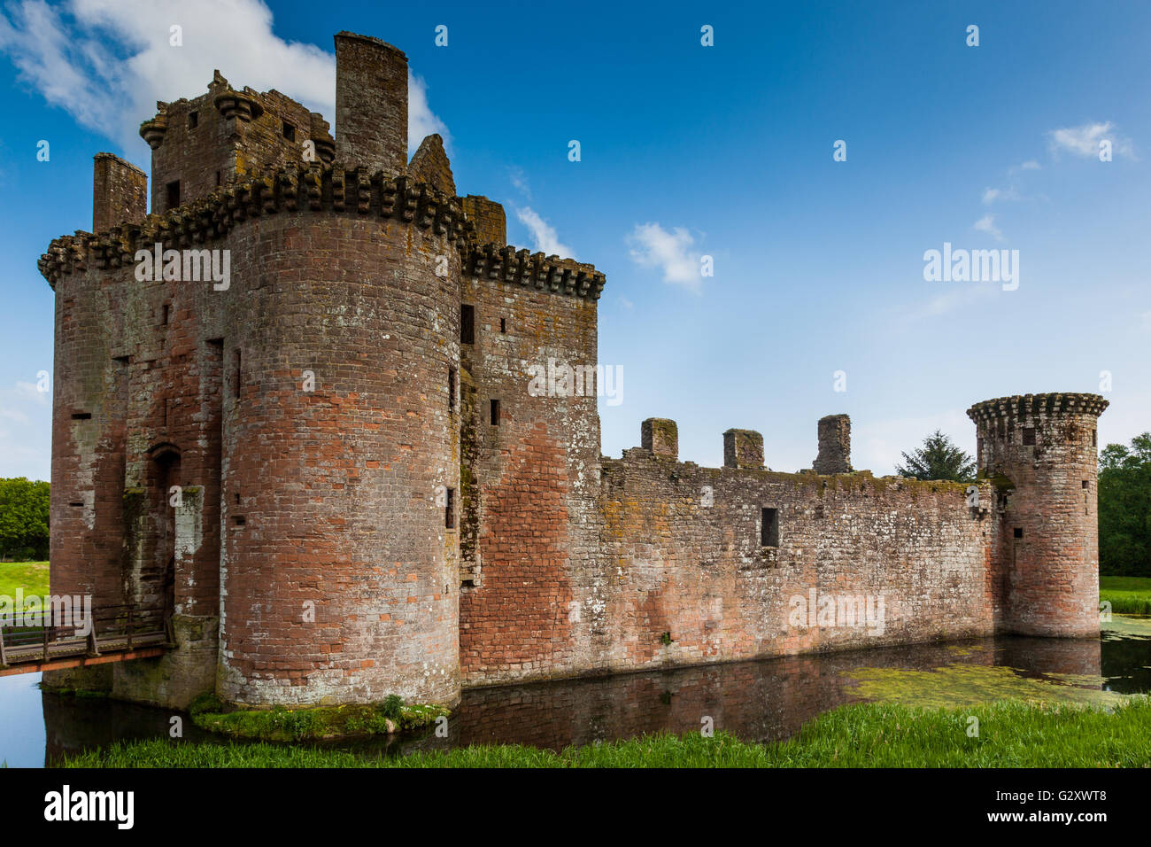 Château de Caerlaverock, près de Dumfries, Dumfries & Galloway, Scotland Banque D'Images