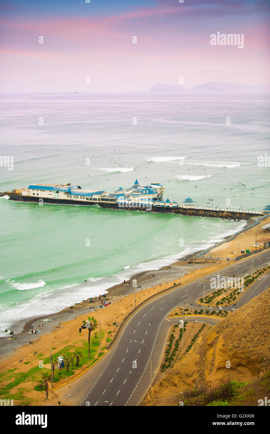 Lima, Pérou. Circuito de Playas de plage (circuit) Banque D'Images