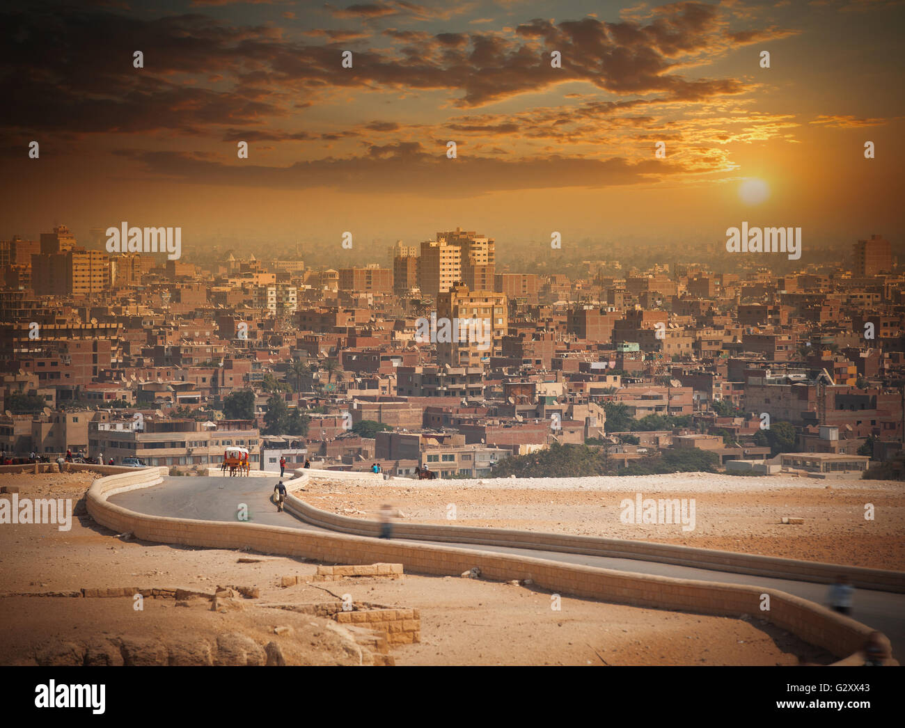 Le Caire, Égypte. Plus grande ville de l'Afrique. paysage pittoresque Banque D'Images