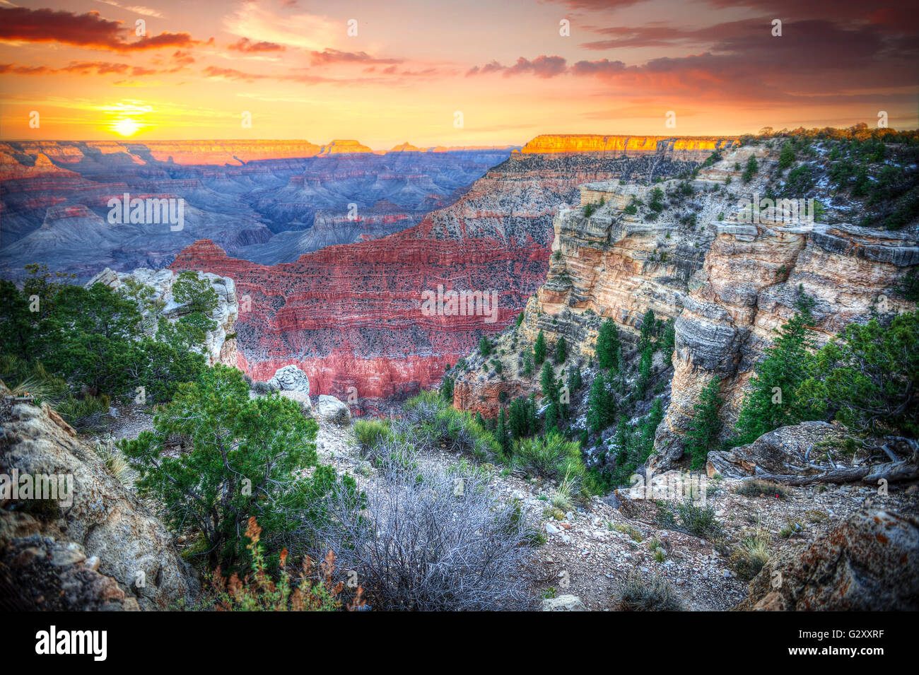 Le Parc National du Grand Canyon vu de Desert View Banque D'Images