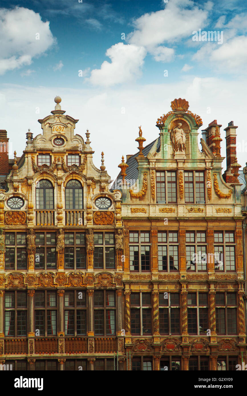 Place principale de Bruxelles, Belgique, site du patrimoine mondial de l'UNESCO Banque D'Images