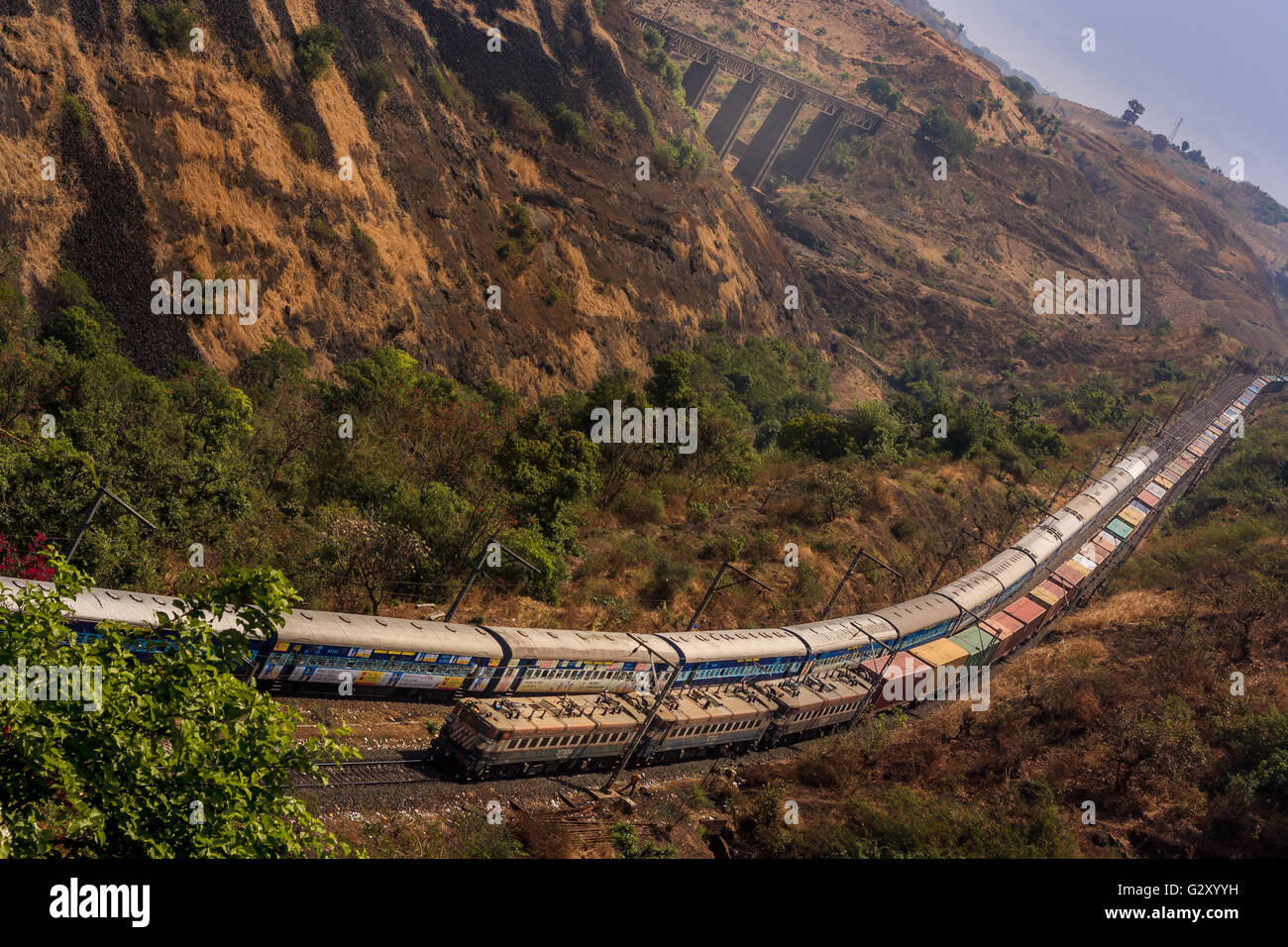 Chemins de fer indiens Banque D'Images