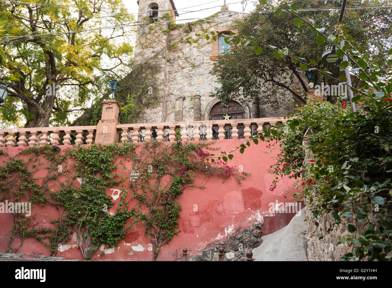 Casa Santa Cruz del Chorro chapelle à San Miguel de Allende, Mexique. Banque D'Images