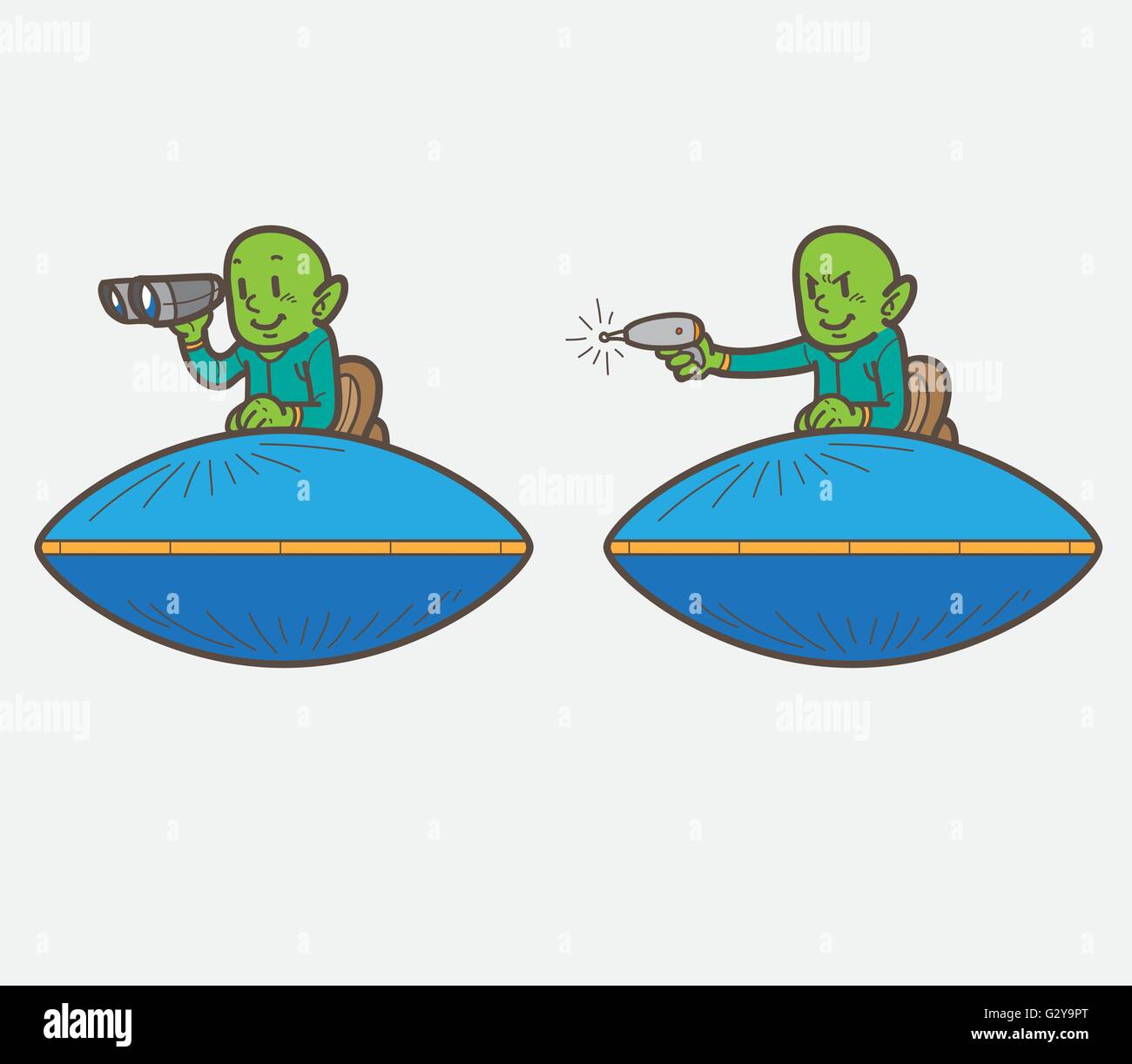 Dessin animé UFO Illustration de Vecteur
