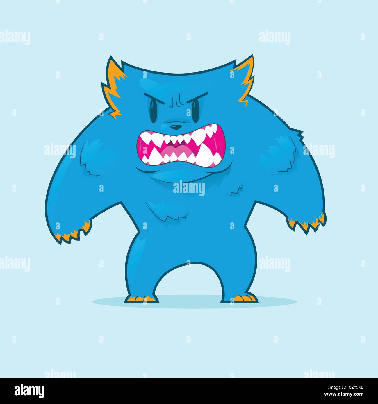 Blue Monster Illustration de Vecteur