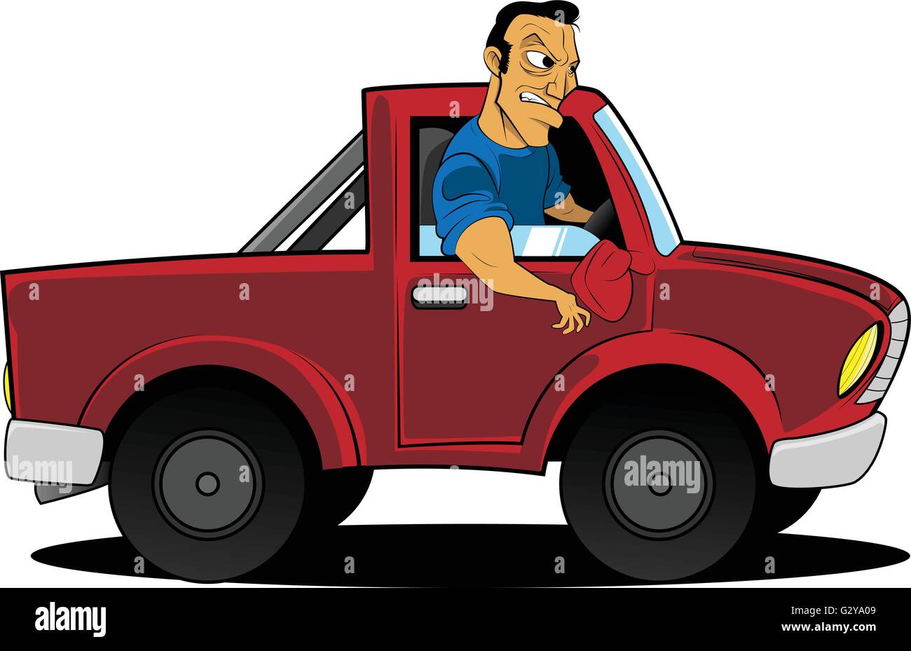 Homme en camion Illustration de Vecteur