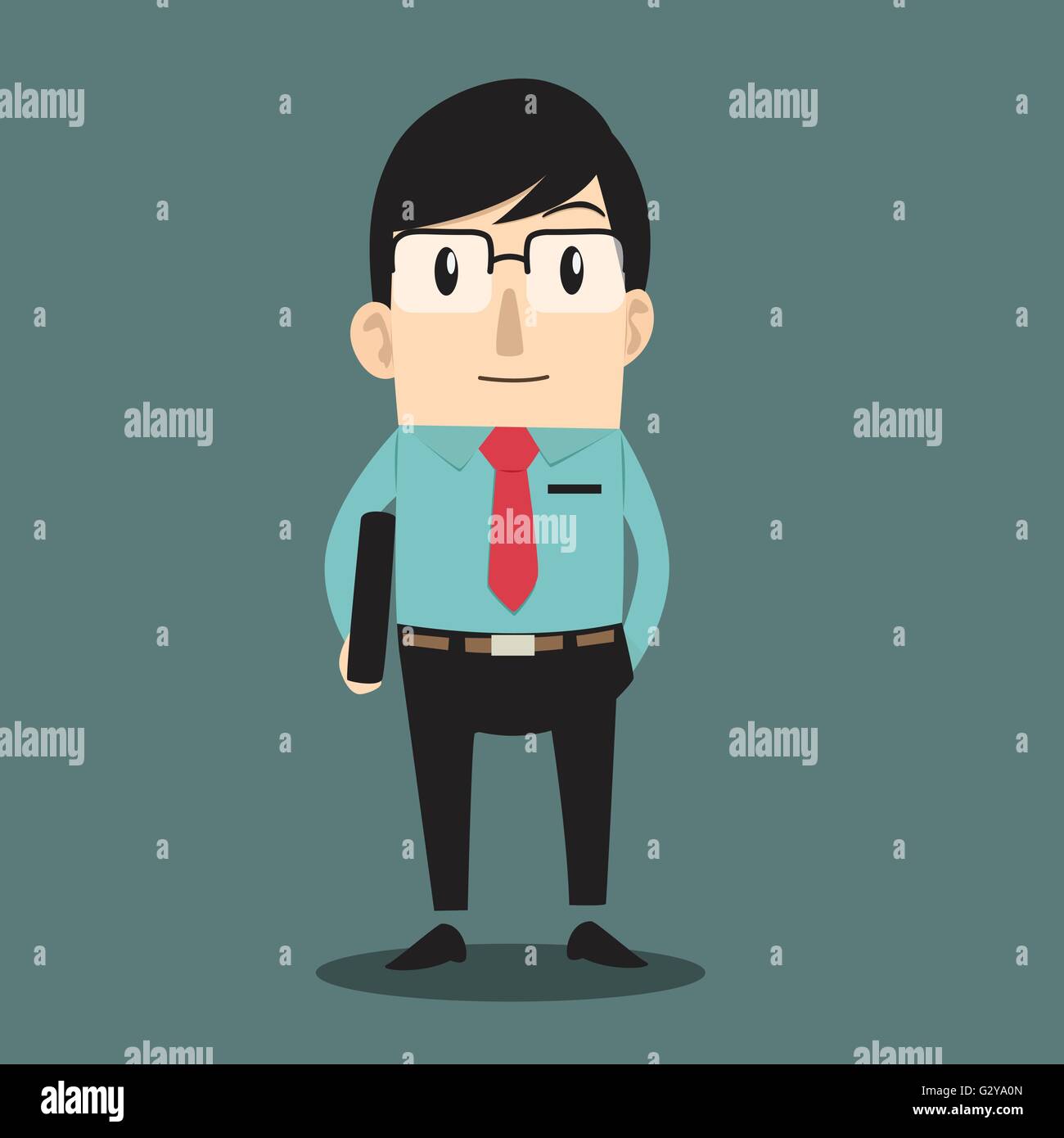 Cartoon Smart Guy Illustration de Vecteur