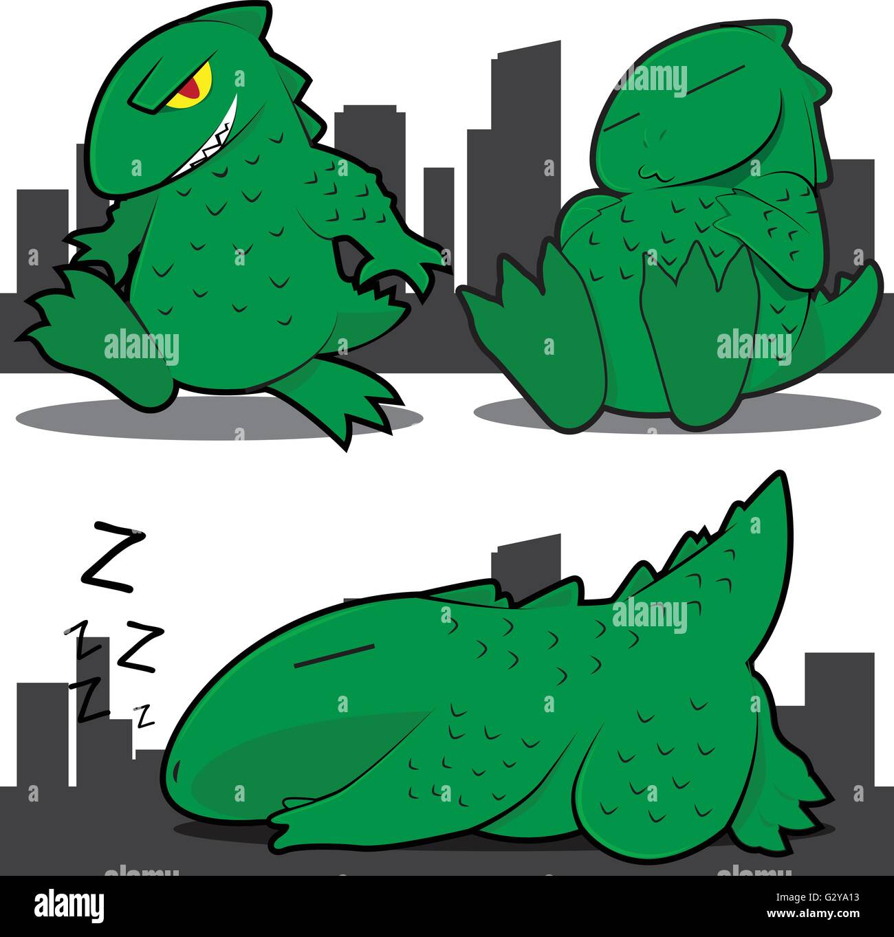 Lizard Big monster Illustration de Vecteur