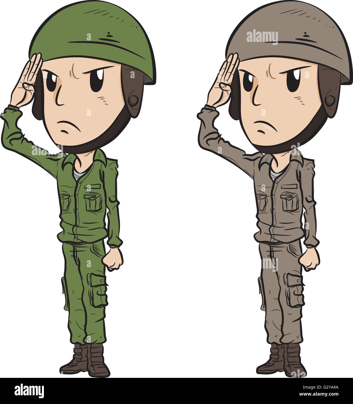 Salut soldat Illustration de Vecteur