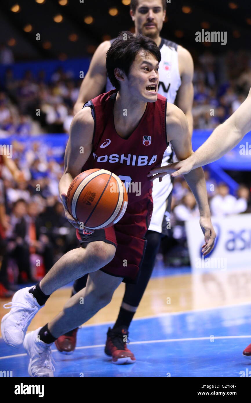 Nd Gymnase de Yoyogi, Tokyo, Japon. 4 juin, 2016. Yuma Fujii (Brave tonnerres), 4 juin 2016 - Basket-ball : Ligue Nationale de Basket-ball 'LBN' JEU 4 finale des séries éliminatoires 2015-2016 Correspondance entre les hippocampes AISIN 60 Mikawa Toshiba Brave tonnerres à la 2e salle d'Yoyogi, Tokyo, Japon. © AFLO SPORT/Alamy Live News Banque D'Images