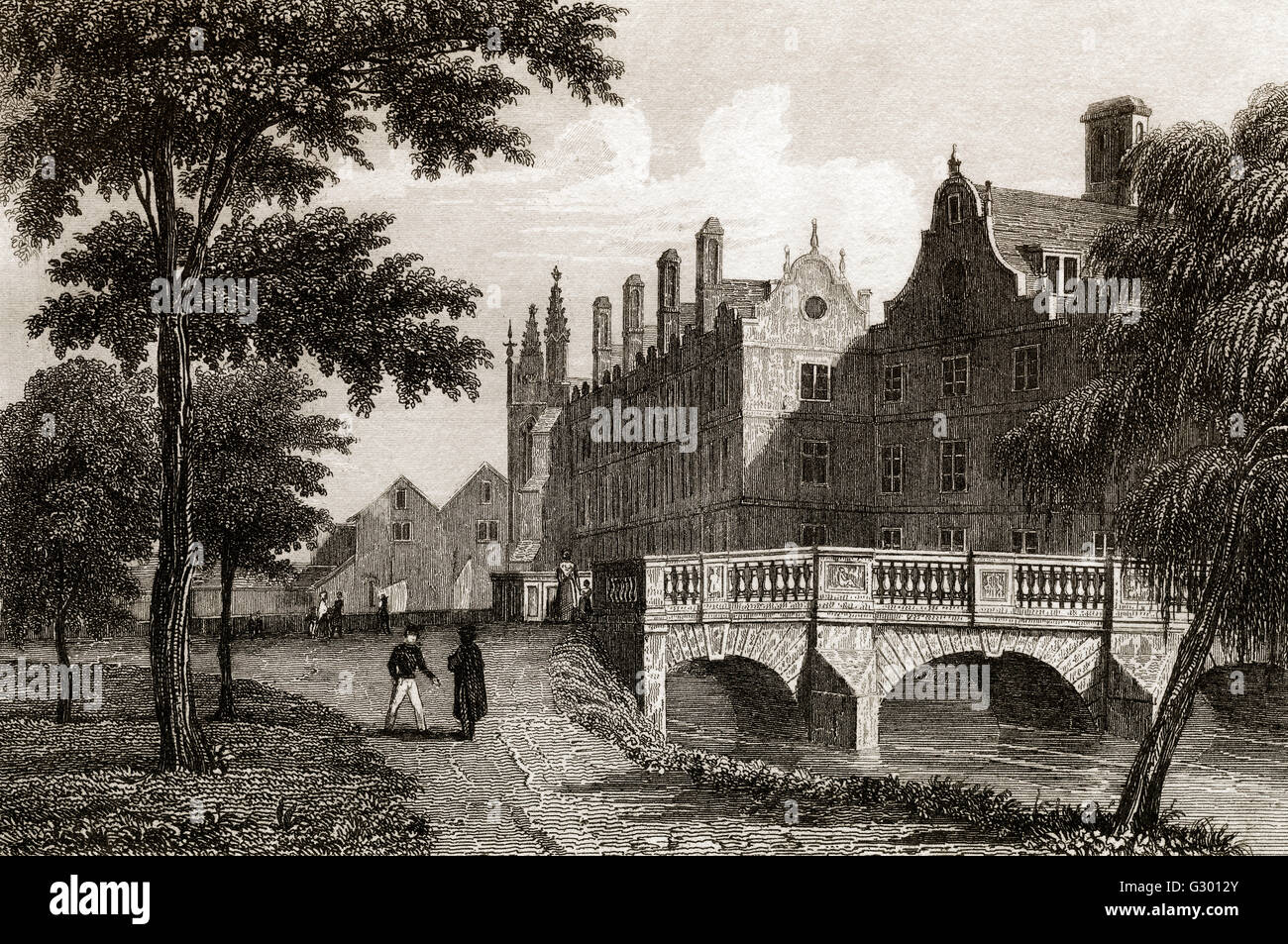 L'Université de Cambridge, Angleterre, 18e siècle Banque D'Images