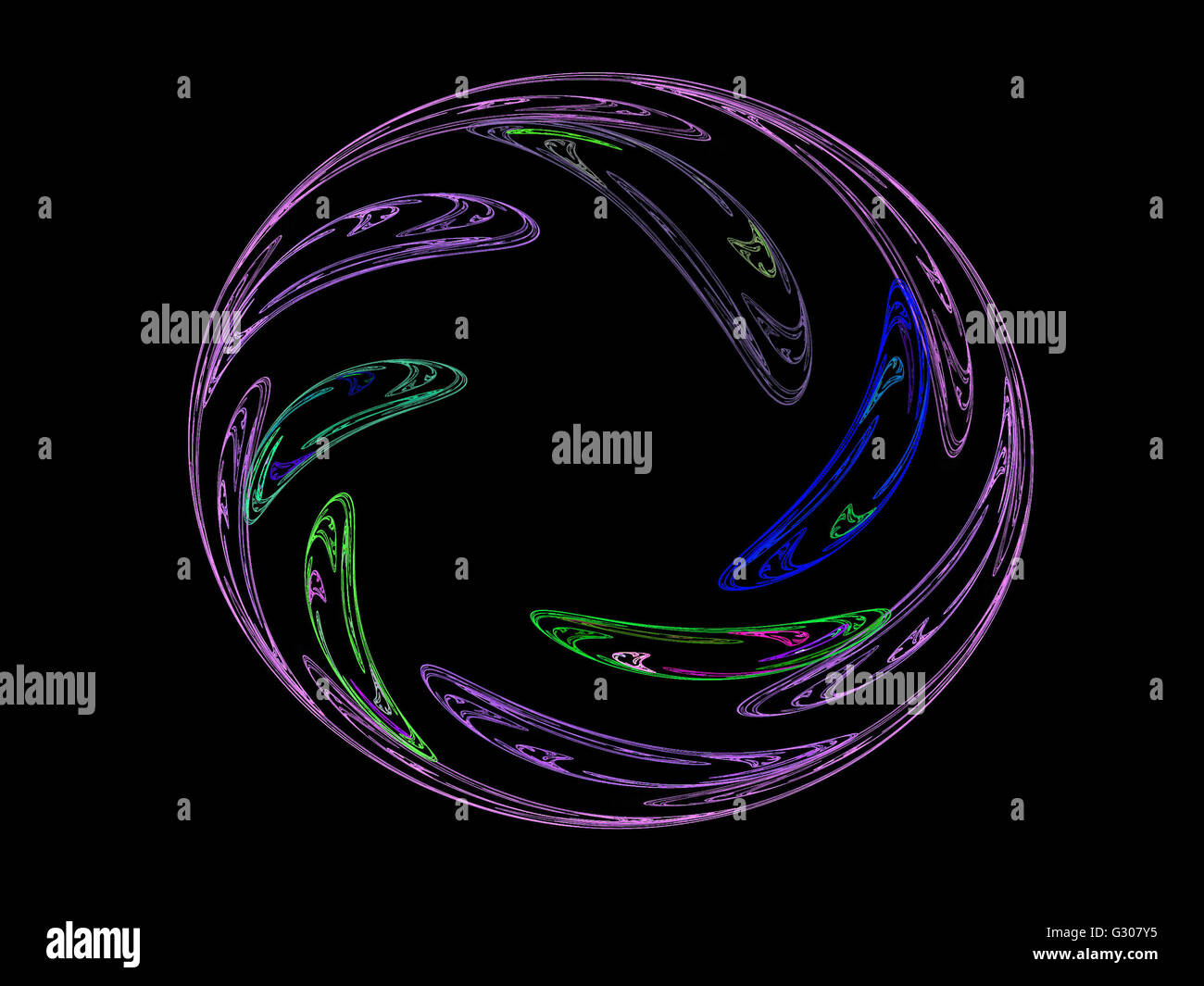 Image d'un fractal numérique avec multicolor Banque D'Images