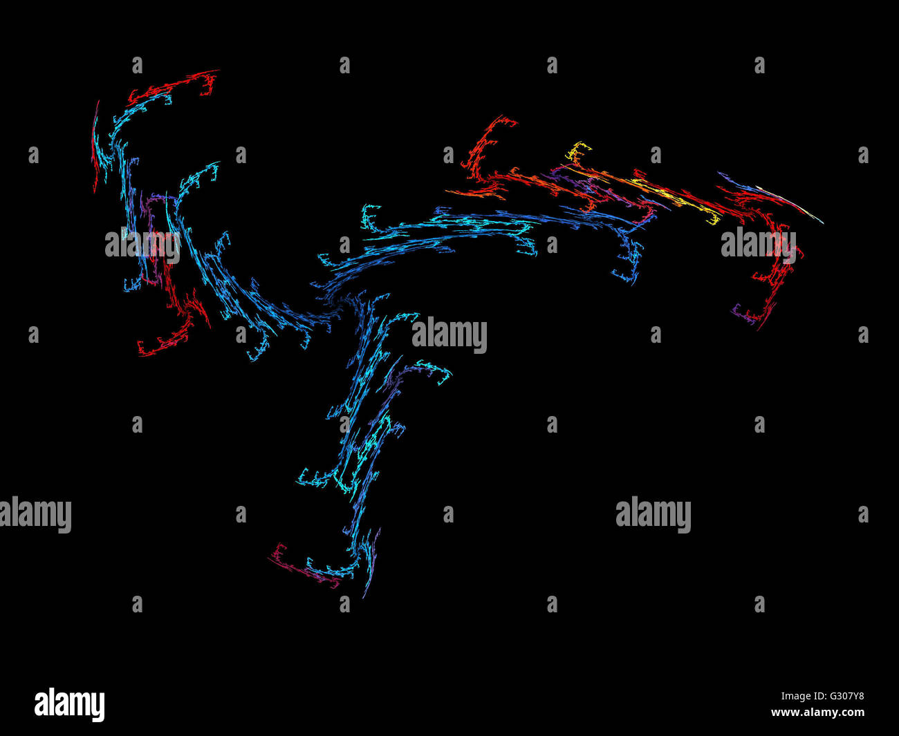 Image d'un fractal numérique avec multicolor Banque D'Images