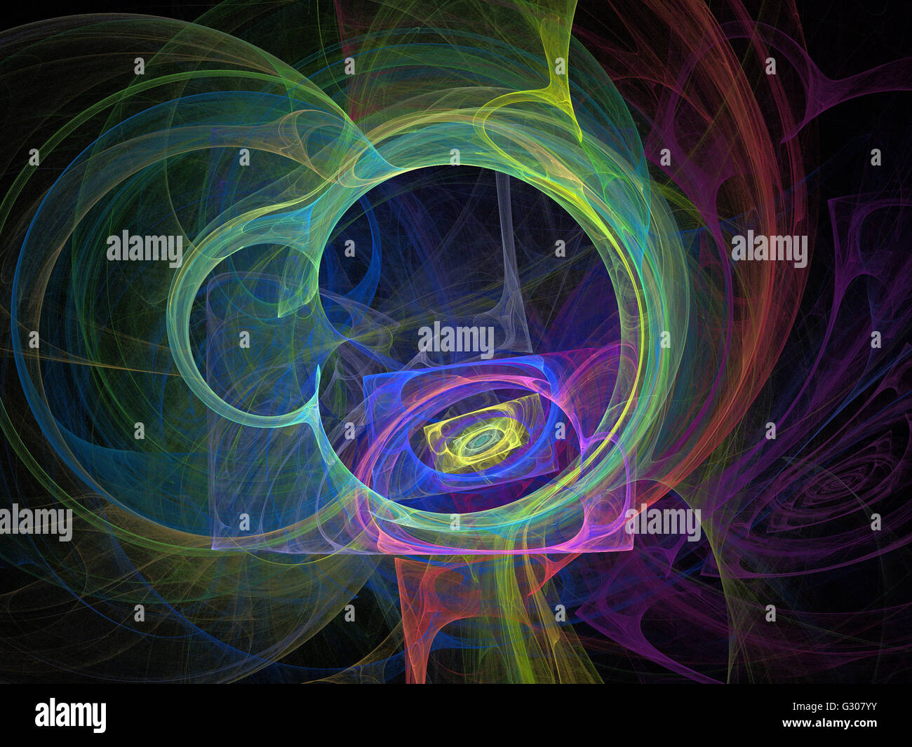 Image d'un fractal numérique avec multicolor Banque D'Images
