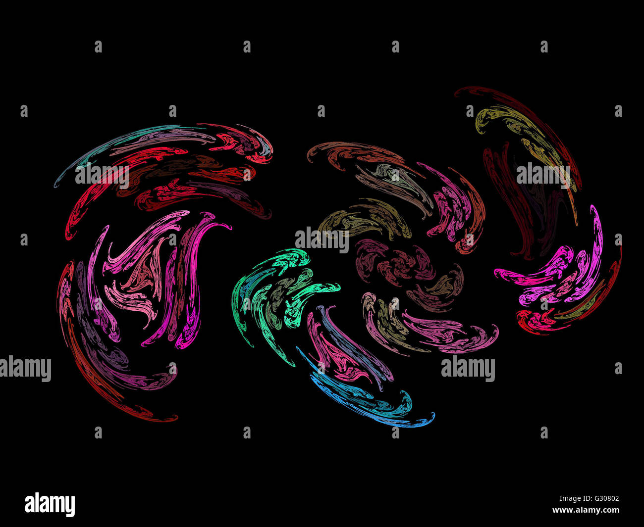 Image d'un fractal numérique avec multicolor Banque D'Images