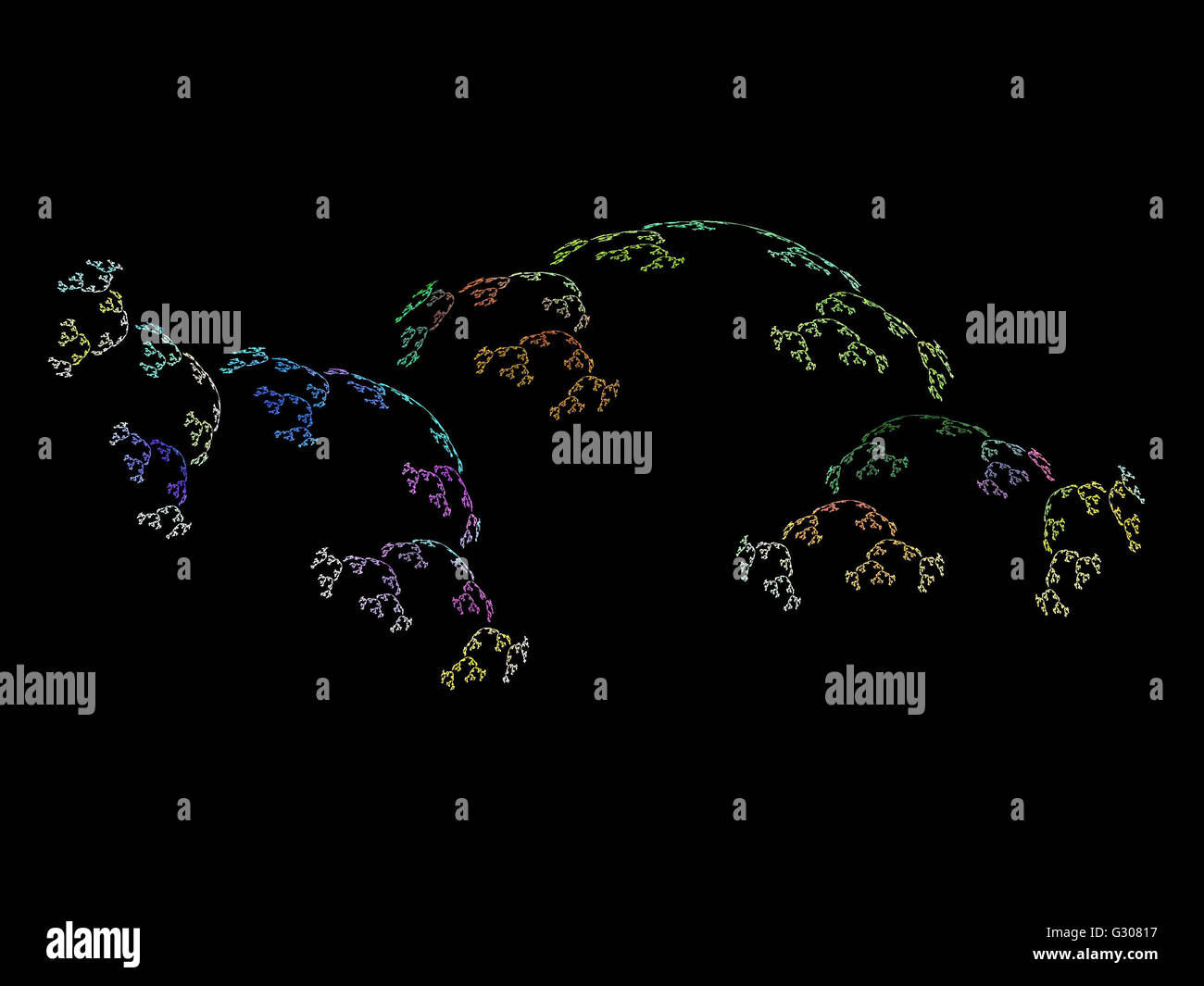Image d'un fractal numérique avec multicolor Banque D'Images