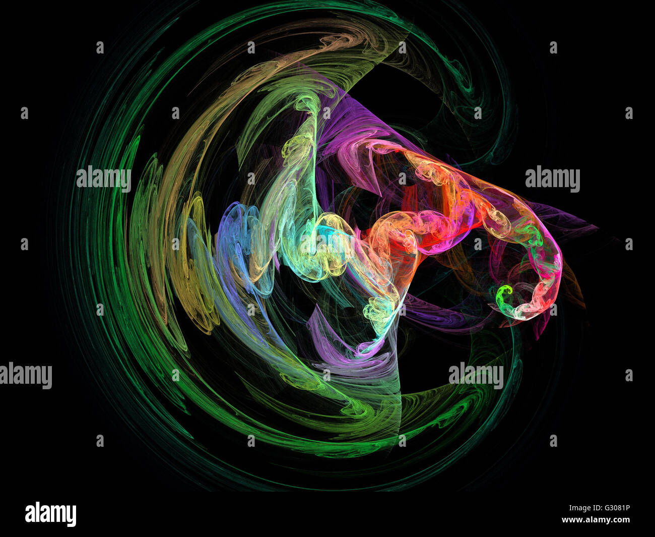 Image d'un fractal numérique avec multicolor Banque D'Images