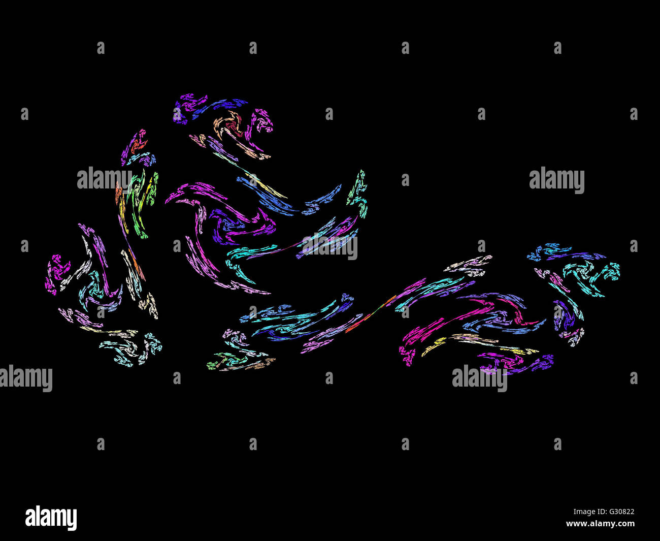 Image d'un fractal numérique avec multicolor Banque D'Images