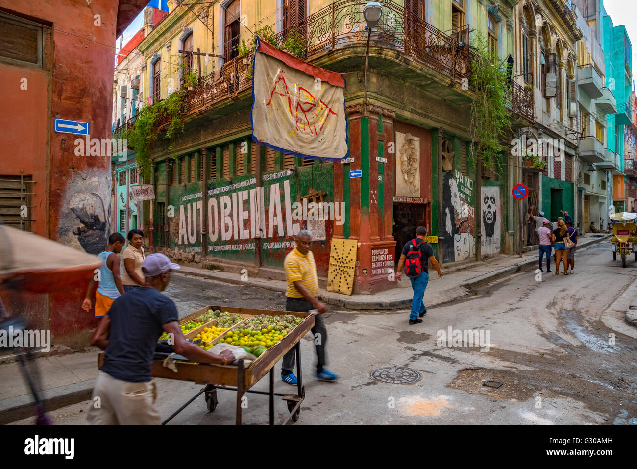 La Habana Vieja (la vieille Havane), site du patrimoine mondial de l'UNESCO, La Havane, Cuba, Antilles, Caraïbes, Amérique Centrale Banque D'Images