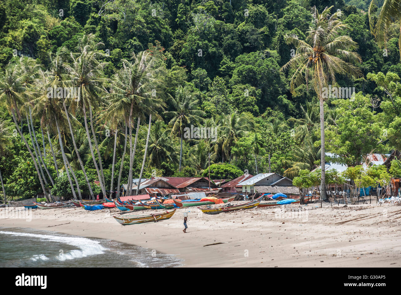Sungai Pinang, un village de pêcheurs près de Padang à l'Ouest de Sumatra, Indonésie, Asie du Sud, Asie Banque D'Images