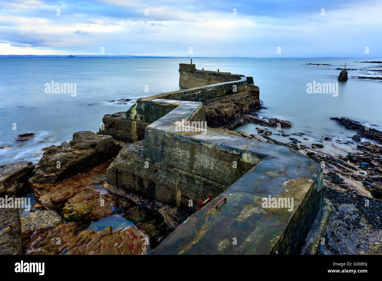 Saint Monan's Pier, Fife, Scotland, Royaume-Uni, Europe Banque D'Images