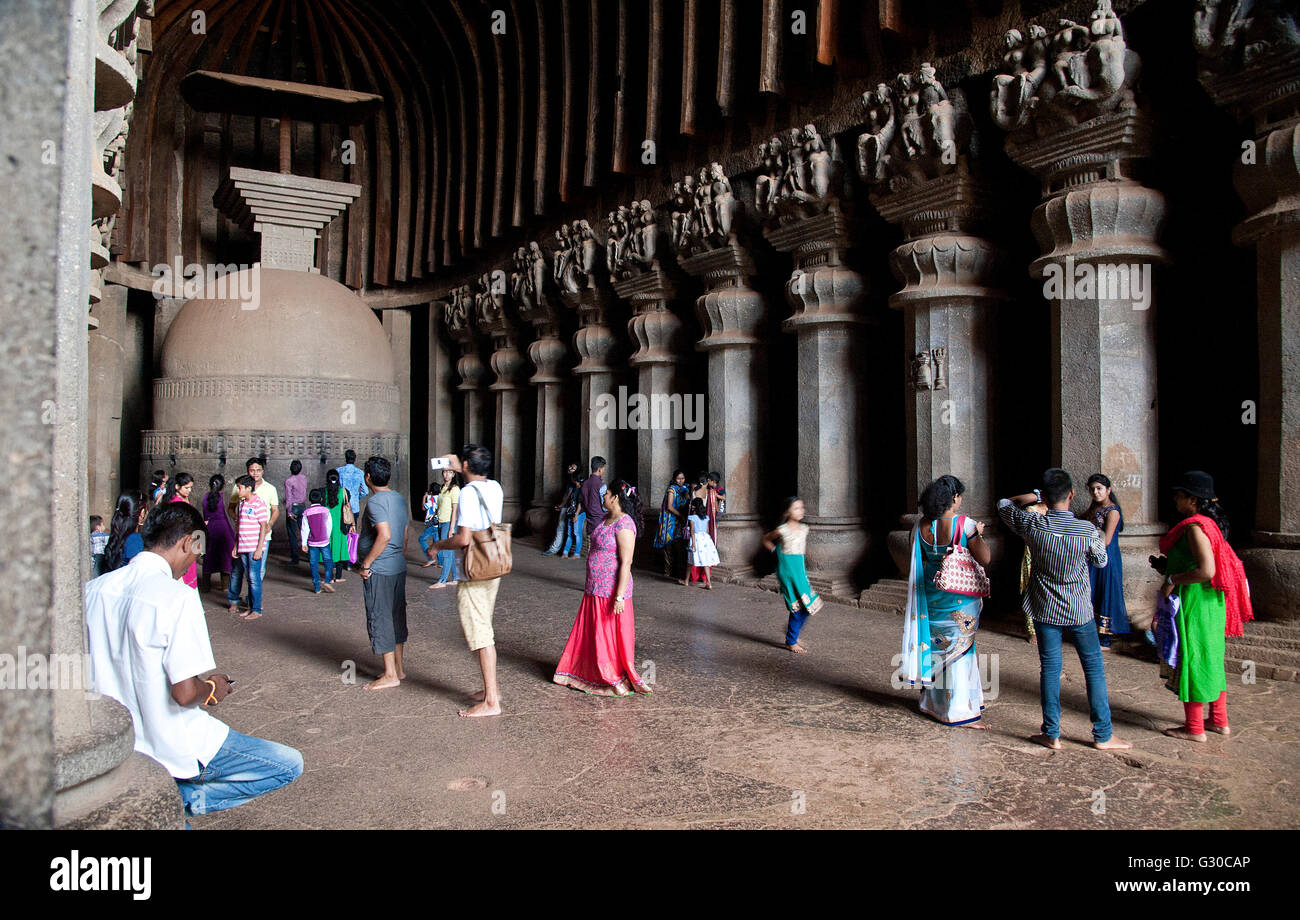 L'image de Karla Caves à Pune MAHARASHTRA , INDE Banque D'Images