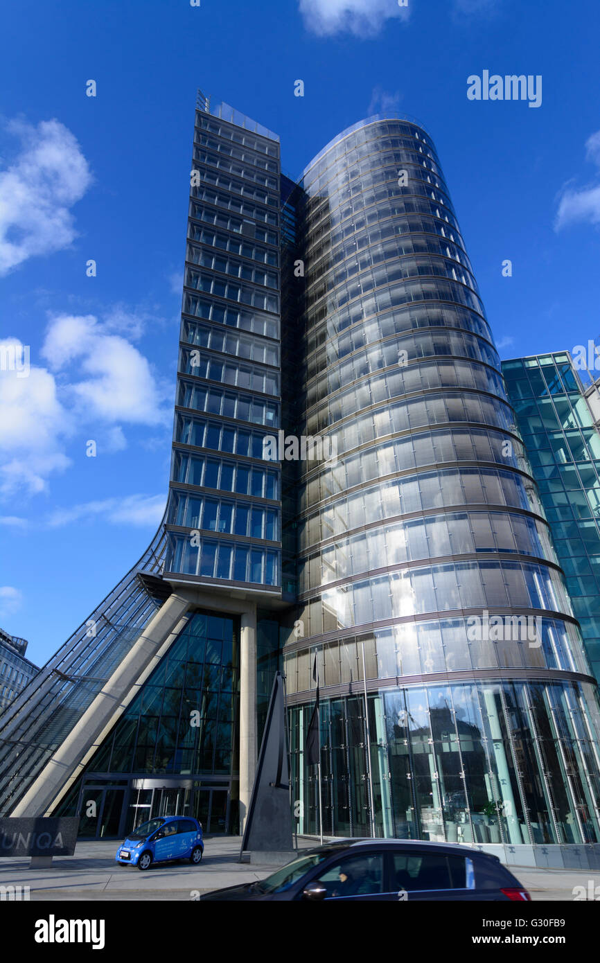 Uniqa Tower, l'Autriche, Wien 02., Wien, Vienne Banque D'Images