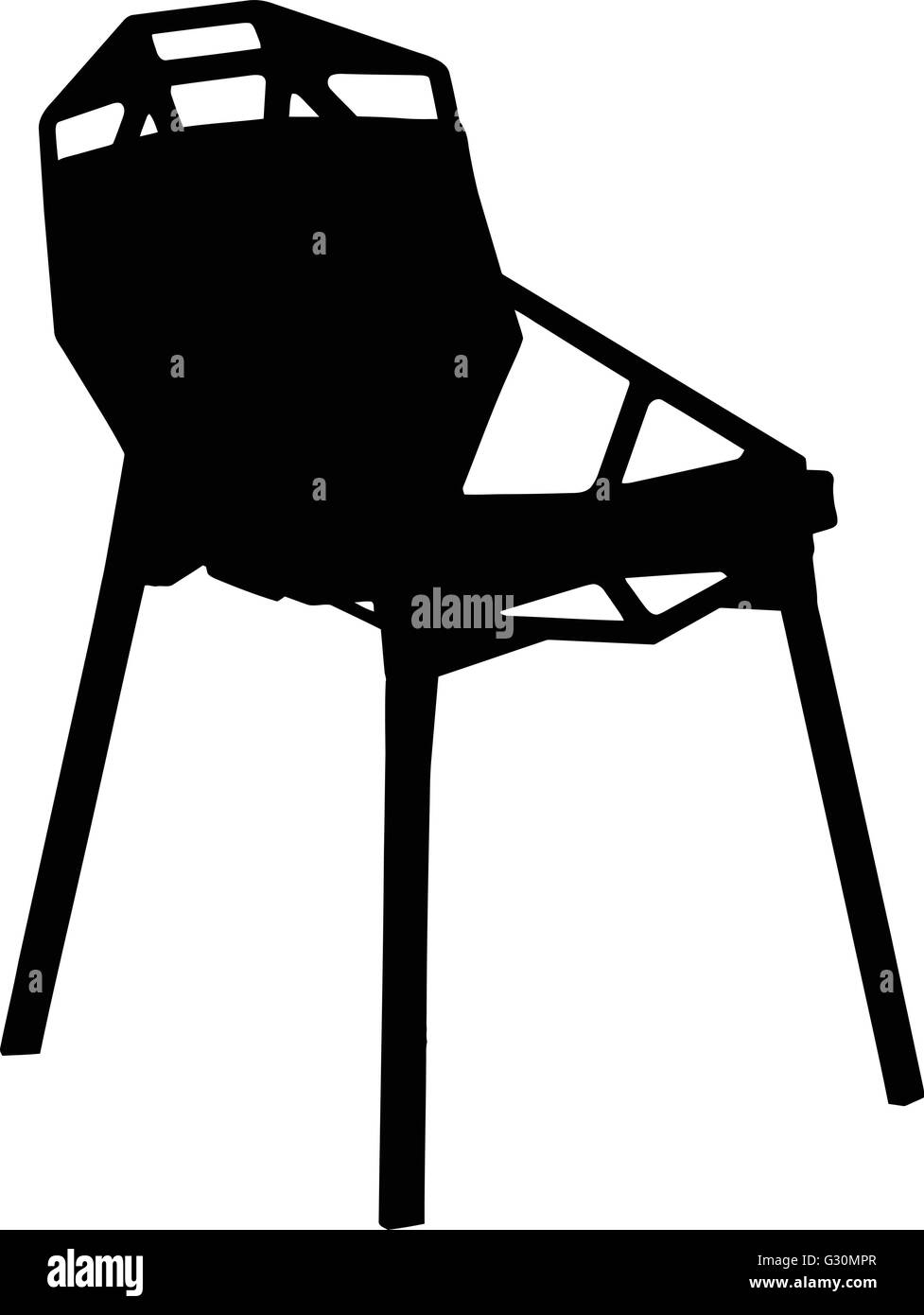 Silhouette de chaire sculptée classique Illustration de Vecteur
