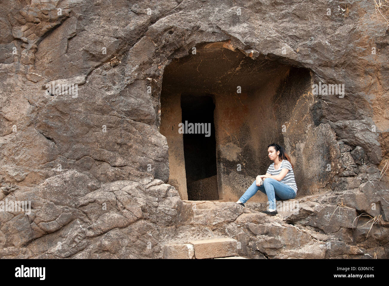 L'image de Bhaja Caves à Pune Maharashtra, Inde Banque D'Images