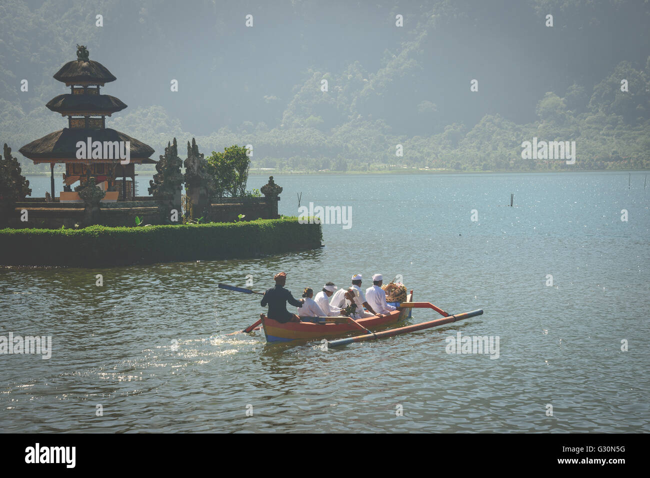 Pura Ulun Danu Beratan un grand temple de l'eau à Bali Banque D'Images