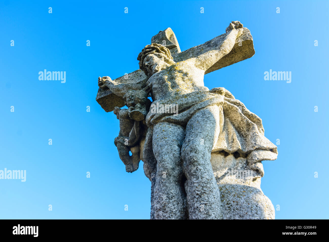 Calvaire à Pillersdorf : croix de Jésus, l'Autriche, Niederösterreich, Autriche, Weinviertel Zellerndorf, Banque D'Images