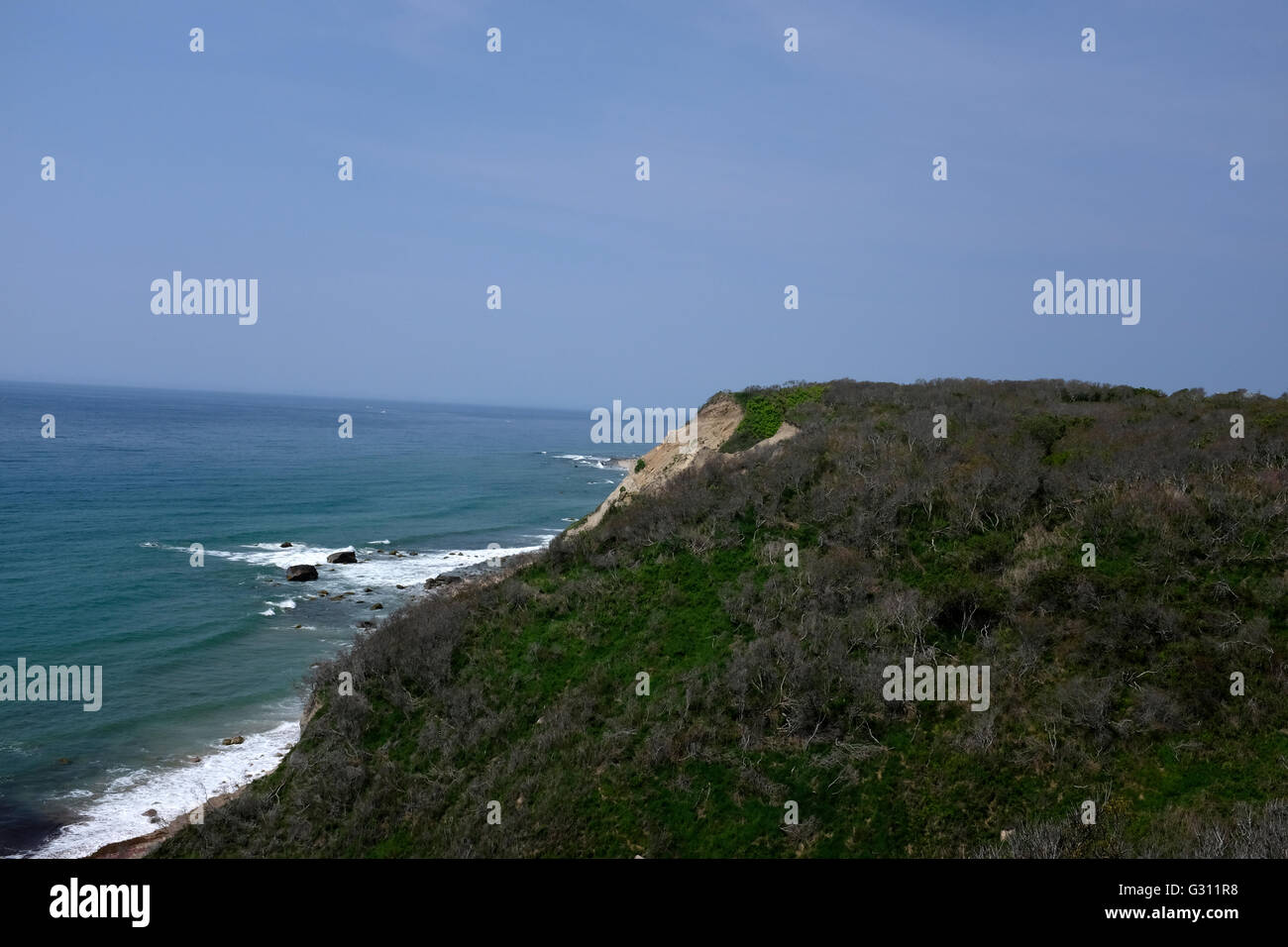 Mohegan Bluffs, Block Island, Rhode Island Banque D'Images