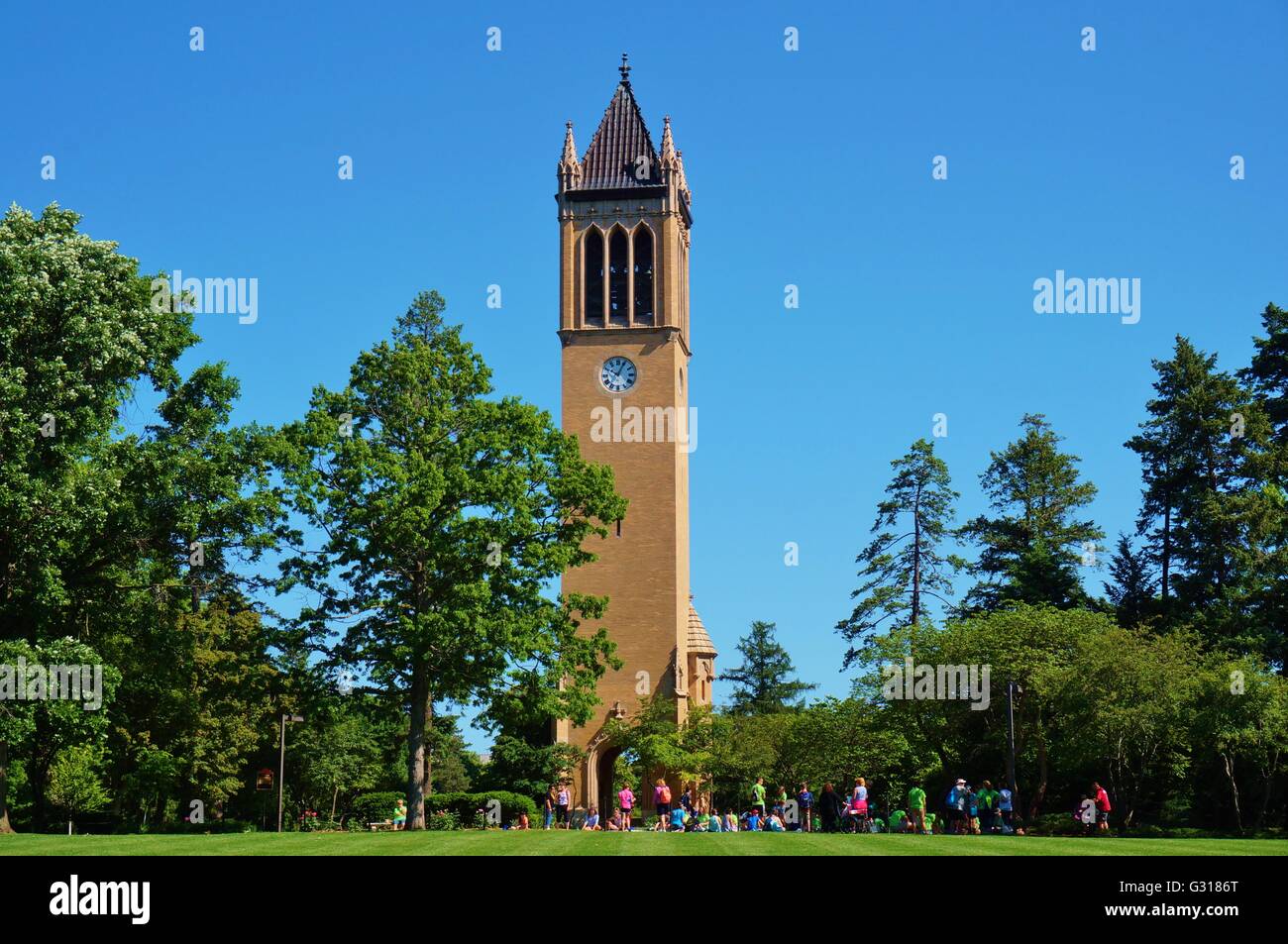 Le monument Stanton carillon clocher campanile sur le campus de l'Université d'Iowa Banque D'Images