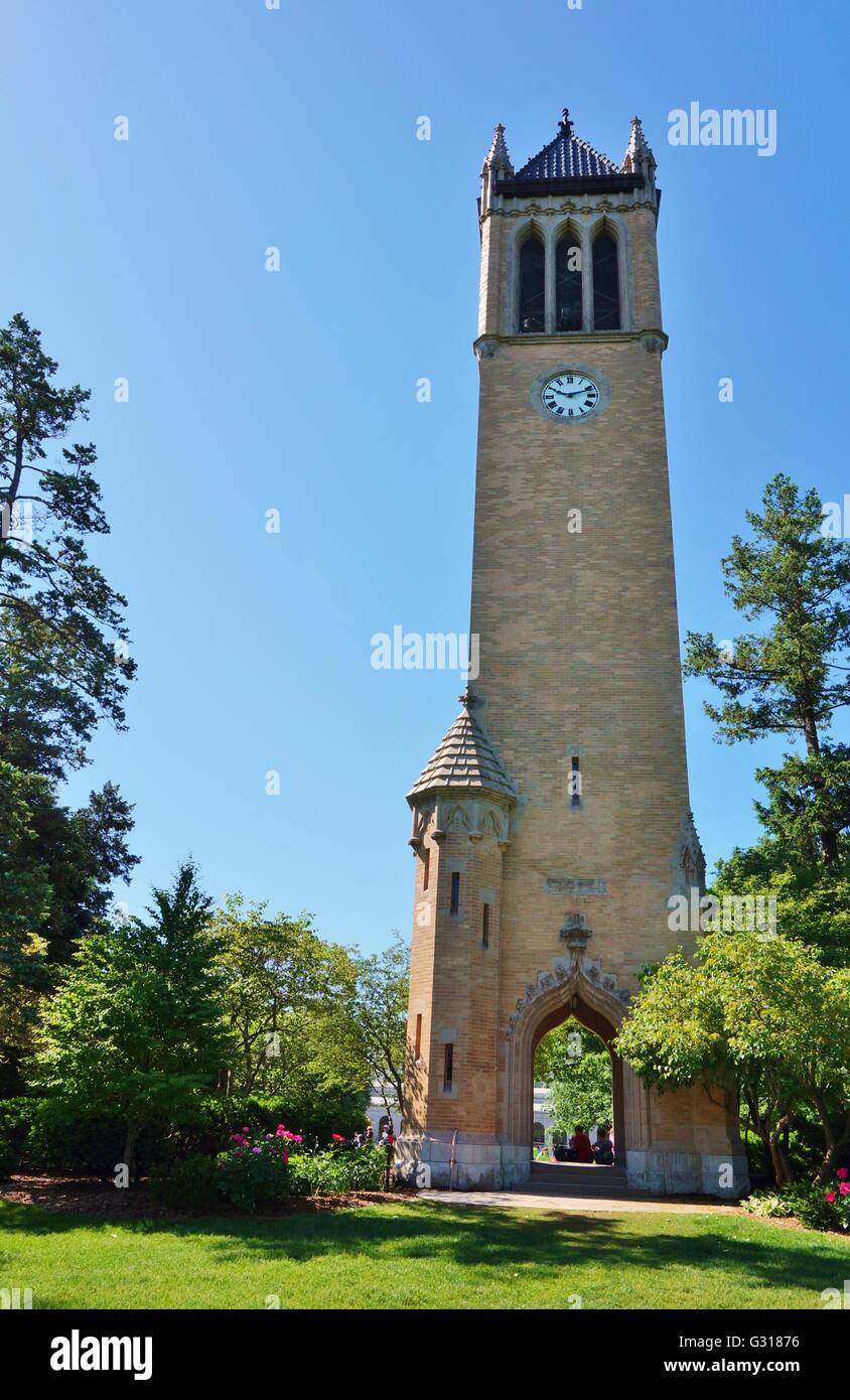 Le monument Stanton carillon clocher campanile sur le campus de l'Université d'Iowa Banque D'Images